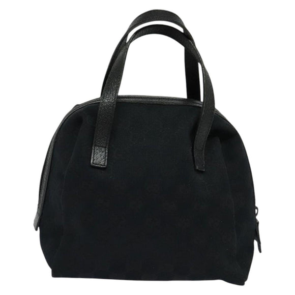 GUCCI GG Canvas Hand Bag Black 124542 Auth 132081