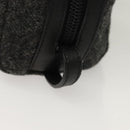 PRADA Pouch Wool Black Auth 132085-9