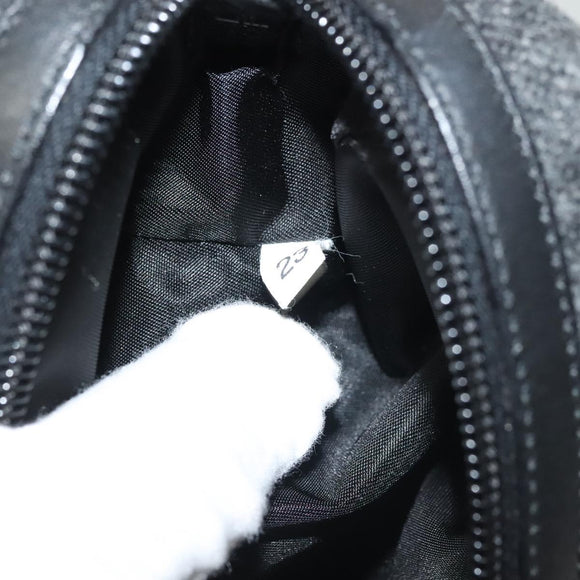 PRADA Pouch Wool Black Auth 132085