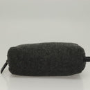 PRADA Pouch Wool Black Auth 132085-6