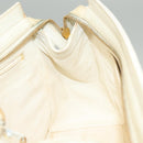 CHANEL Matelasse Chain Shoulder Bag Caviar Skin White Gold CC Auth 132097-18