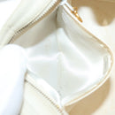 CHANEL Matelasse Chain Shoulder Bag Caviar Skin White Gold CC Auth 132097-21