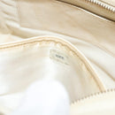 CHANEL Matelasse Chain Shoulder Bag Caviar Skin White Gold CC Auth 132097-12