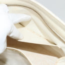 CHANEL Matelasse Chain Shoulder Bag Caviar Skin White Gold CC Auth 132097-22