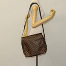 LOUIS VUITTON Damier Ebene Naviglio Shoulder Bag N45255 LV Auth 132103-23