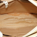 BURBERRY Nova Check Tote Bag Canvas Beige Silver Auth 132111-11