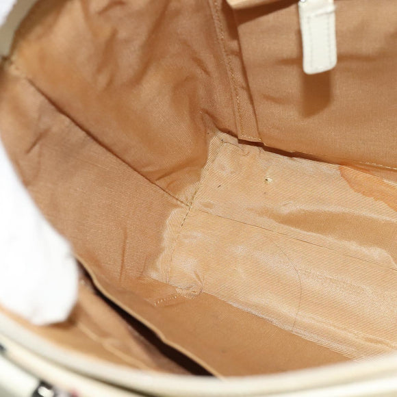 BURBERRY Nova Check Tote Bag Canvas Beige Silver Auth 132111