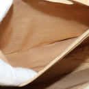 BURBERRY Nova Check Tote Bag Canvas Beige Silver Auth 132111-19