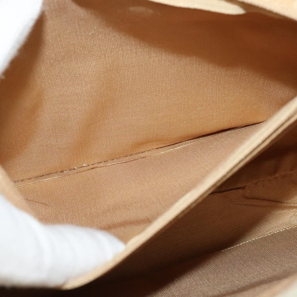 BURBERRY Nova Check Tote Bag Canvas Beige Silver Auth 132111