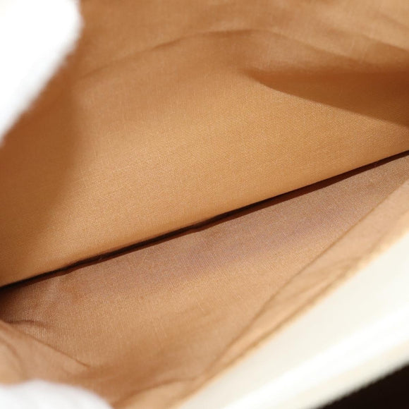 BURBERRY Nova Check Tote Bag Canvas Beige Silver Auth 132111