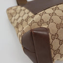 GUCCI GG Canvas Tote Bag Beige 019 0402 Auth 132112-15