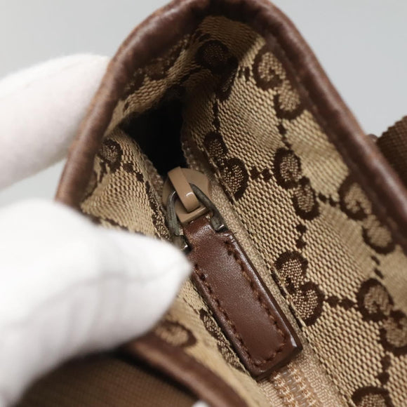 GUCCI GG Canvas Tote Bag Beige 019 0402 Auth 132112