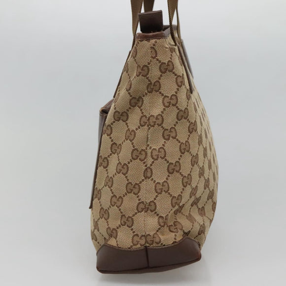 GUCCI GG Canvas Tote Bag Beige 019 0402 Auth 132112