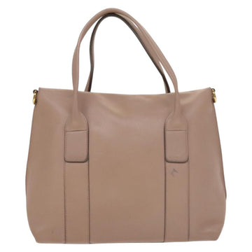 Salvatore Ferragamo Gancini Hand Bag Leather 2way Pink Gold Auth 132114 - 0