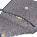 SAINT LAURENT Shoulder Bag PVC Gray Gold Auth 132120-10