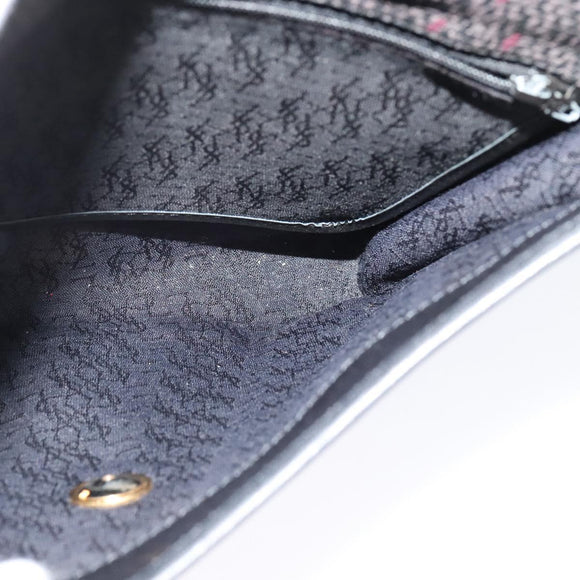 SAINT LAURENT Shoulder Bag PVC Gray Gold Auth 132120