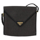 SAINT LAURENT Shoulder Bag PVC Gray Gold Auth 132120-13