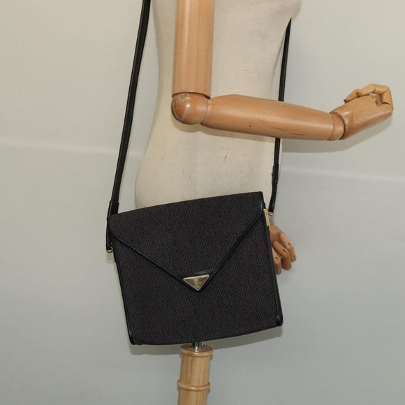 SAINT LAURENT Shoulder Bag PVC Gray Gold Auth 132120