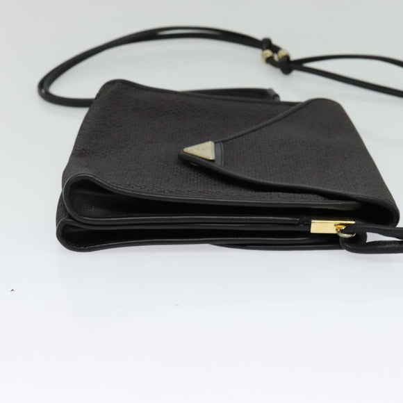 SAINT LAURENT Shoulder Bag PVC Gray Gold Auth 132120