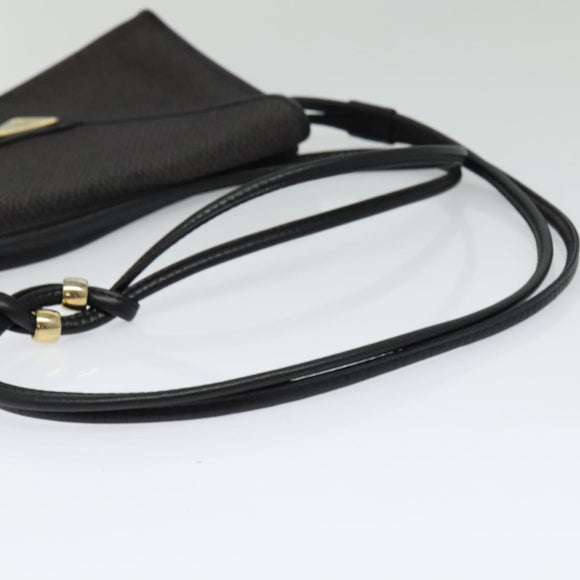 SAINT LAURENT Shoulder Bag PVC Gray Gold Auth 132120