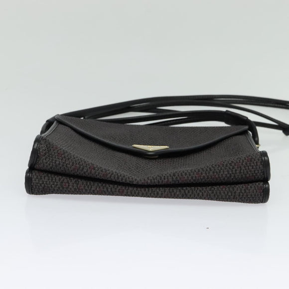 SAINT LAURENT Shoulder Bag PVC Gray Gold Auth 132120