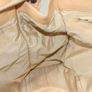 CHANEL COCO Mark Tote Bag Lamb Skin Beige Silver CC Auth 132122-19