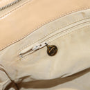 CHANEL COCO Mark Tote Bag Lamb Skin Beige Silver CC Auth 132122-22