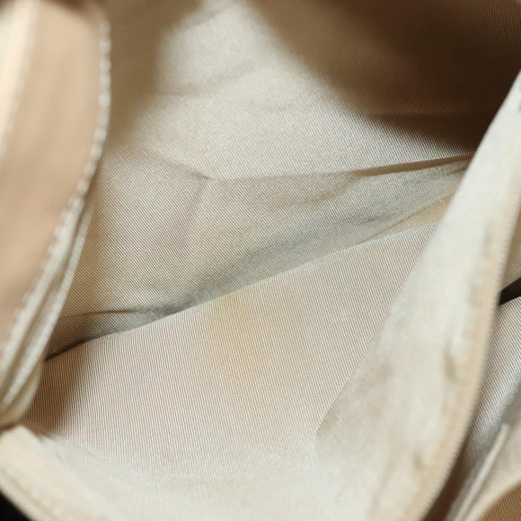 CHANEL COCO Mark Tote Bag Lamb Skin Beige Silver CC Auth 132122