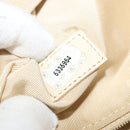 CHANEL COCO Mark Tote Bag Lamb Skin Beige Silver CC Auth 132122-12