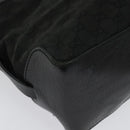 GUCCI GG Canvas Hand Bag Black Silver 106251 214397 Auth 132133-15