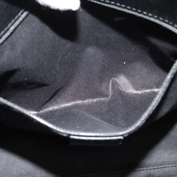 GUCCI GG Canvas Hand Bag Black Silver 106251 214397 Auth 132133