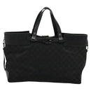 GUCCI GG Canvas Hand Bag Black Silver 106251 214397 Auth 132133-2