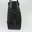 GUCCI GG Canvas Hand Bag Black Silver 106251 214397 Auth 132133-3