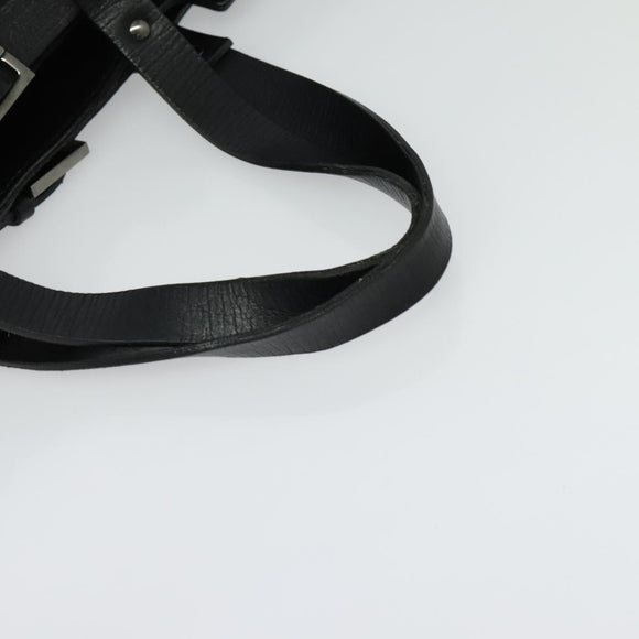 GUCCI GG Canvas Hand Bag Black Silver 106251 214397 Auth 132133