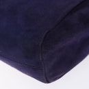 PRADA Hand Bag Suede Purple Gold Auth 132139-9