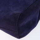 PRADA Hand Bag Suede Purple Gold Auth 132139-15