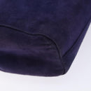 PRADA Hand Bag Suede Purple Gold Auth 132139-16