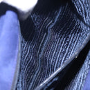 PRADA Hand Bag Suede Purple Gold Auth 132139-20