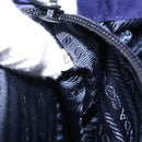 PRADA Hand Bag Suede Purple Gold Auth 132139-12