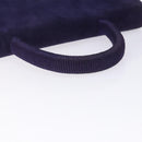 PRADA Hand Bag Suede Purple Gold Auth 132139-7