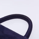 PRADA Hand Bag Suede Purple Gold Auth 132139-8