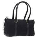 GUCCI GG Canvas Shoulder Bag Black Gold 000 0851 3754 Auth 132140-1