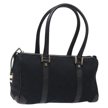 GUCCI GG Canvas Shoulder Bag Black Gold 000 0851 3754 Auth 132140