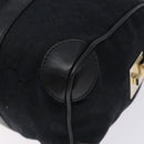 GUCCI GG Canvas Shoulder Bag Black Gold 000 0851 3754 Auth 132140-15