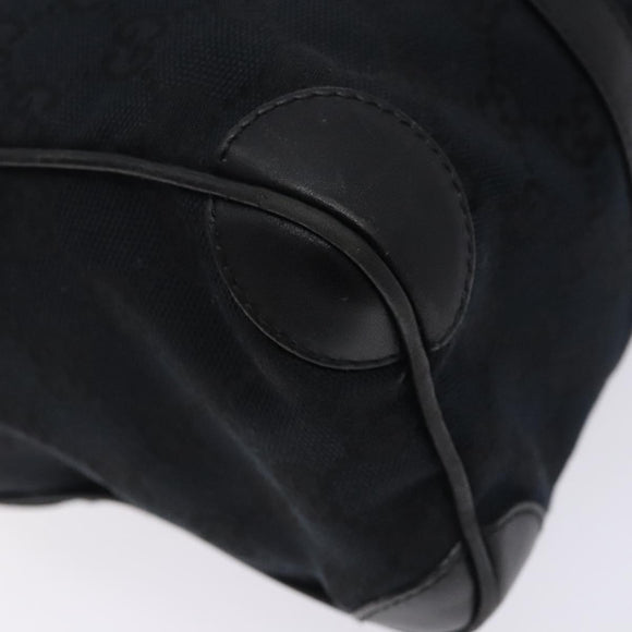 GUCCI GG Canvas Shoulder Bag Black Gold 000 0851 3754 Auth 132140