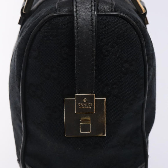 GUCCI GG Canvas Shoulder Bag Black Gold 000 0851 3754 Auth 132140