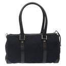 GUCCI GG Canvas Shoulder Bag Black Gold 000 0851 3754 Auth 132140-2