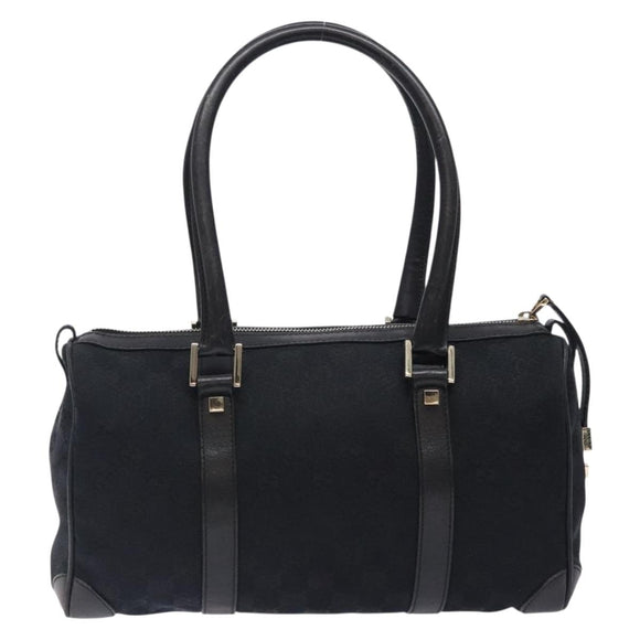 GUCCI GG Canvas Shoulder Bag Black Gold 000 0851 3754 Auth 132140