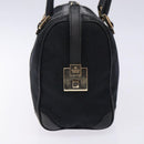 GUCCI GG Canvas Shoulder Bag Black Gold 000 0851 3754 Auth 132140-4