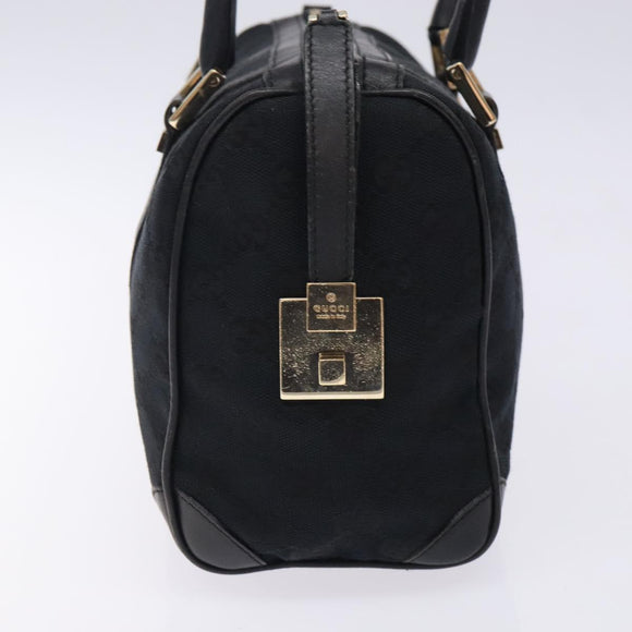 GUCCI GG Canvas Shoulder Bag Black Gold 000 0851 3754 Auth 132140
